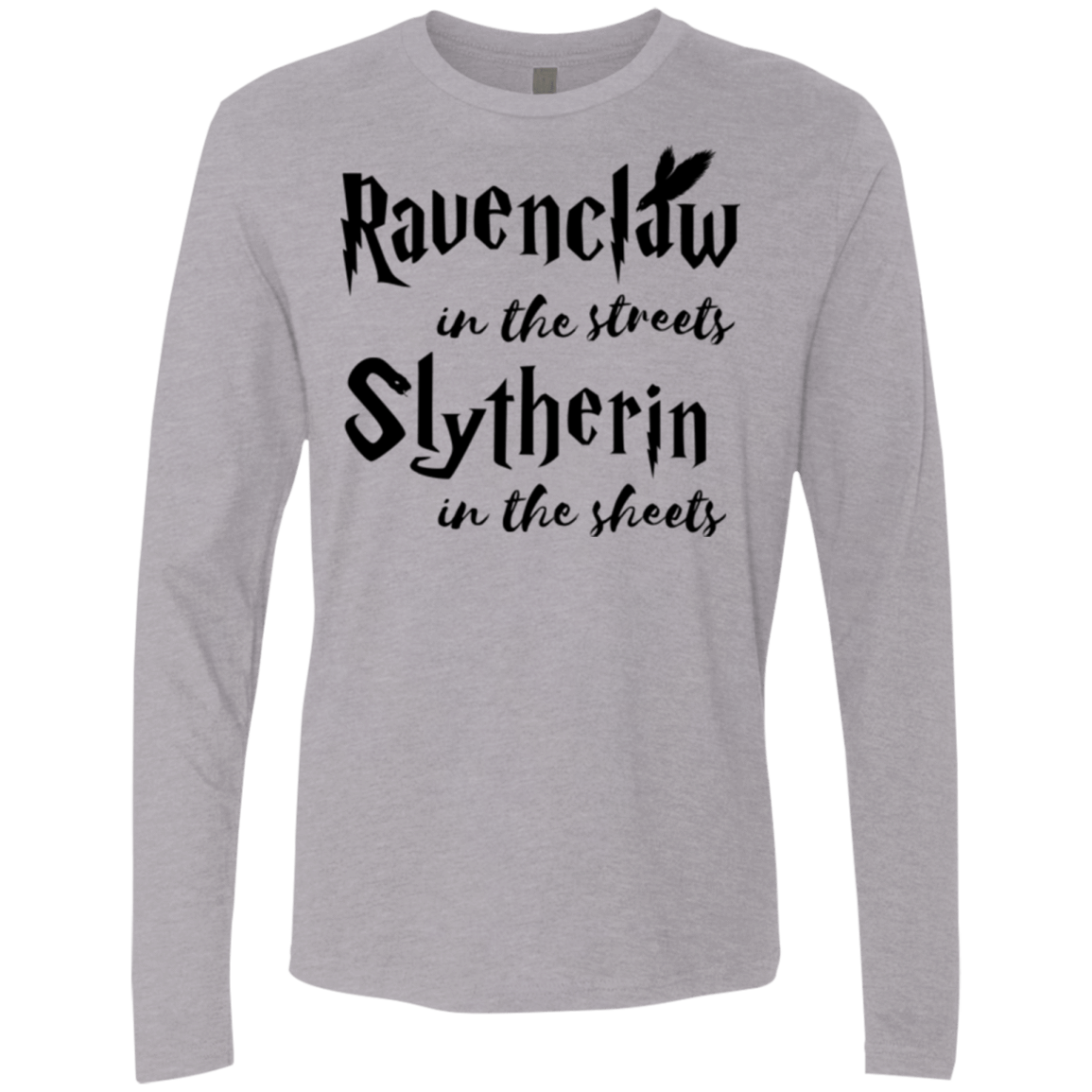 T-Shirts Heather Grey / Small Ravenclaw Streets Men's Premium Long Sleeve