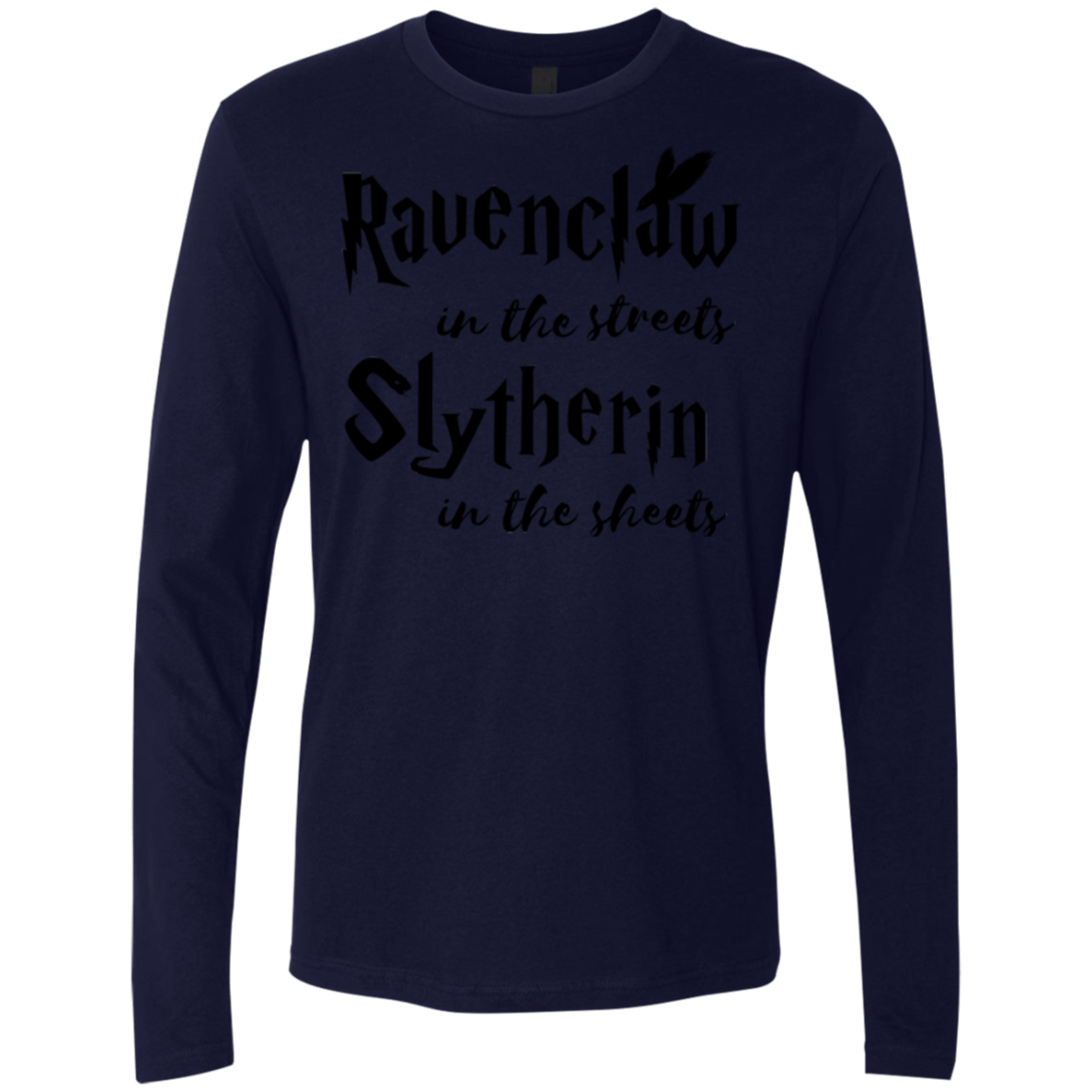 T-Shirts Midnight Navy / Small Ravenclaw Streets Men's Premium Long Sleeve