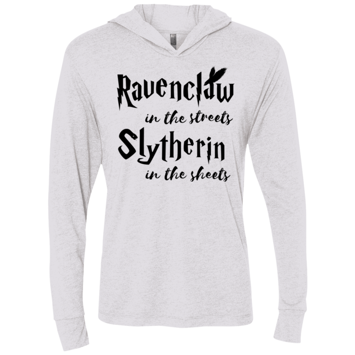 T-Shirts Heather White / X-Small Ravenclaw Streets Triblend Long Sleeve Hoodie Tee