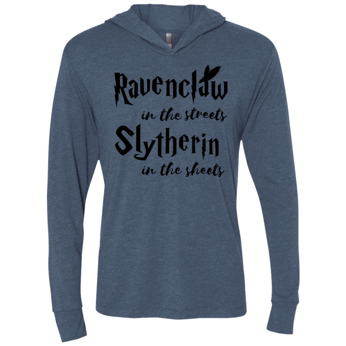T-Shirts Indigo / X-Small Ravenclaw Streets Triblend Long Sleeve Hoodie Tee