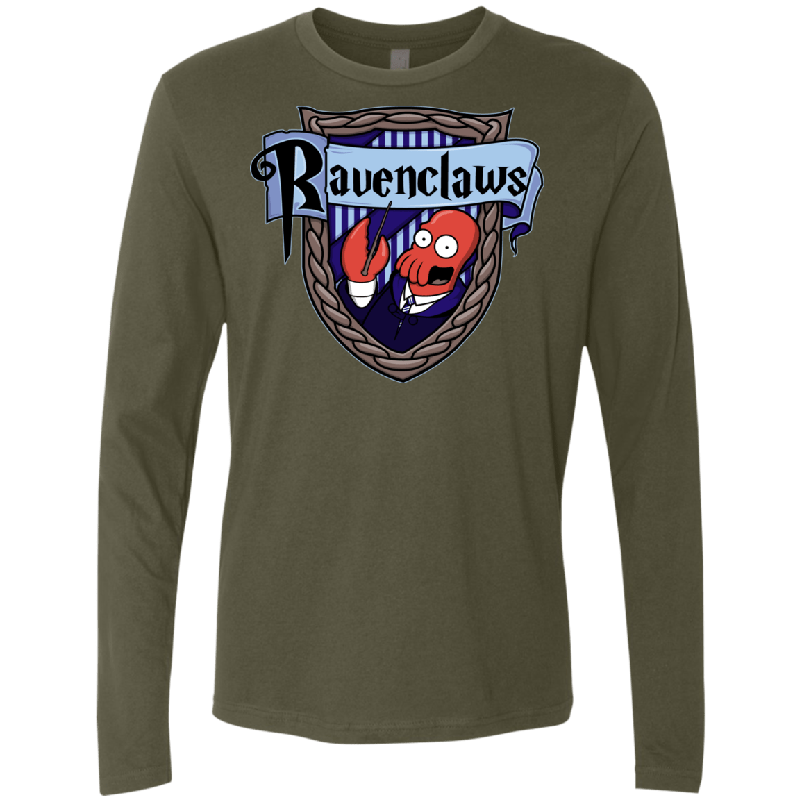 T-Shirts Military Green / S Ravenclaws Men's Premium Long Sleeve