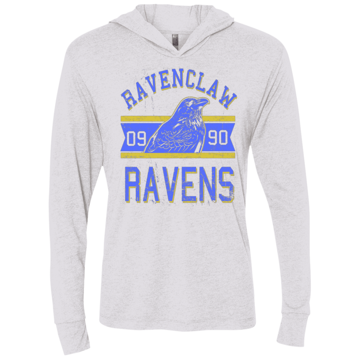 T-Shirts Heather White / X-Small Ravens Triblend Long Sleeve Hoodie Tee