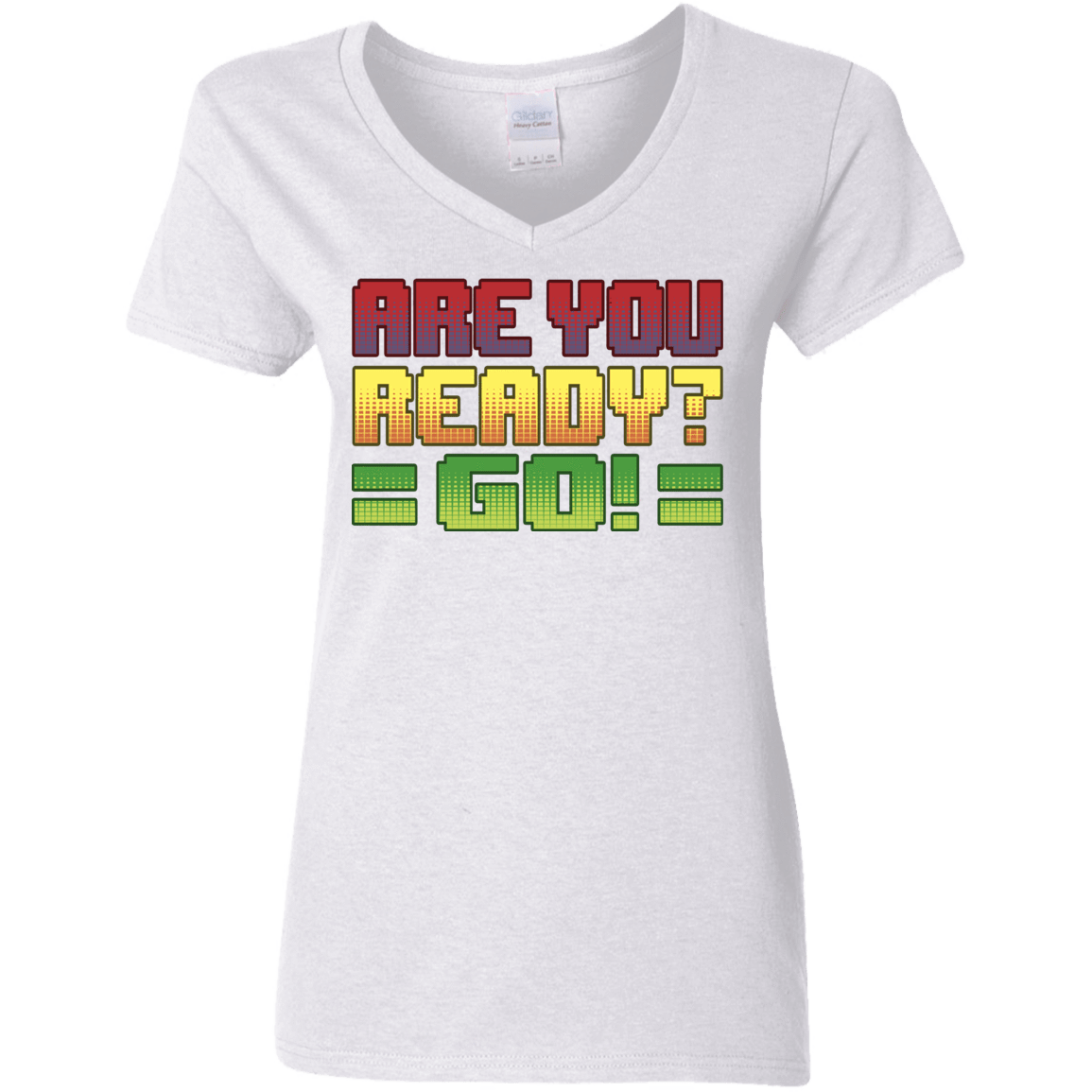 T-Shirts White / S Ready Women's V-Neck T-Shirt