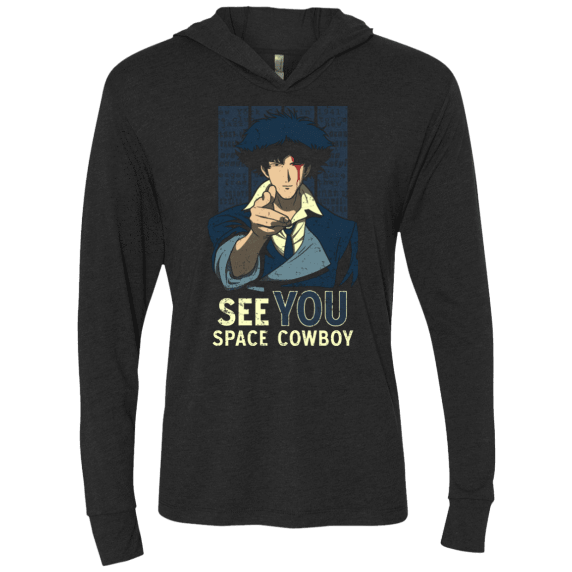 T-Shirts Vintage Black / X-Small Real Folk Blues Triblend Long Sleeve Hoodie Tee