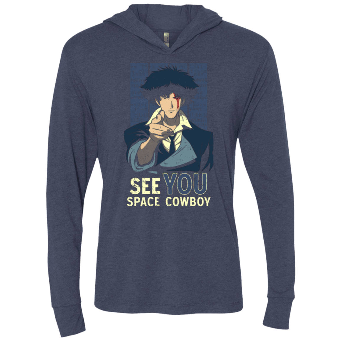 T-Shirts Vintage Navy / X-Small Real Folk Blues Triblend Long Sleeve Hoodie Tee