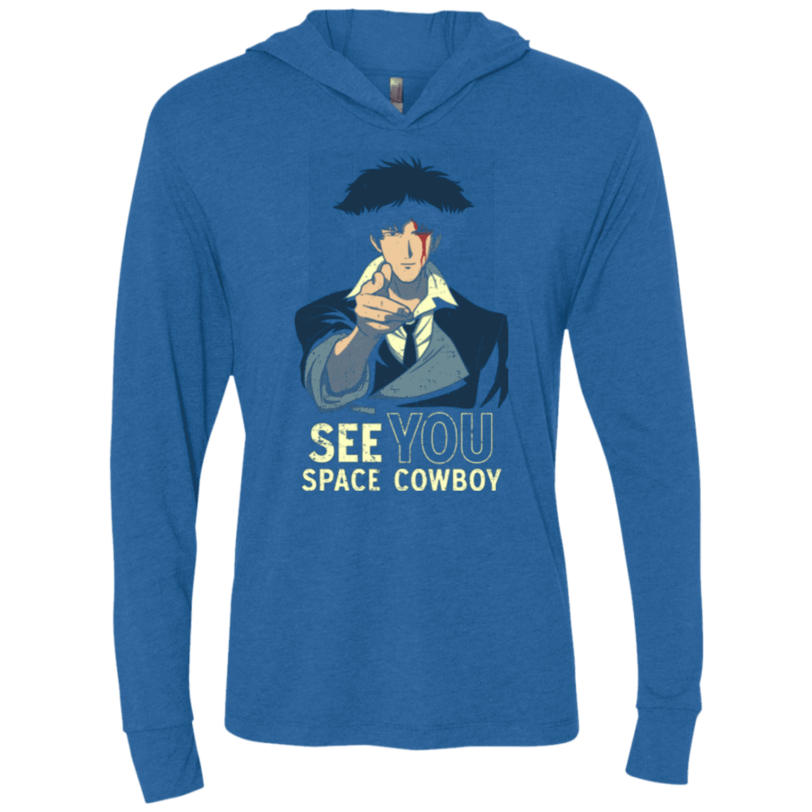 T-Shirts Vintage Royal / X-Small Real Folk Blues Triblend Long Sleeve Hoodie Tee