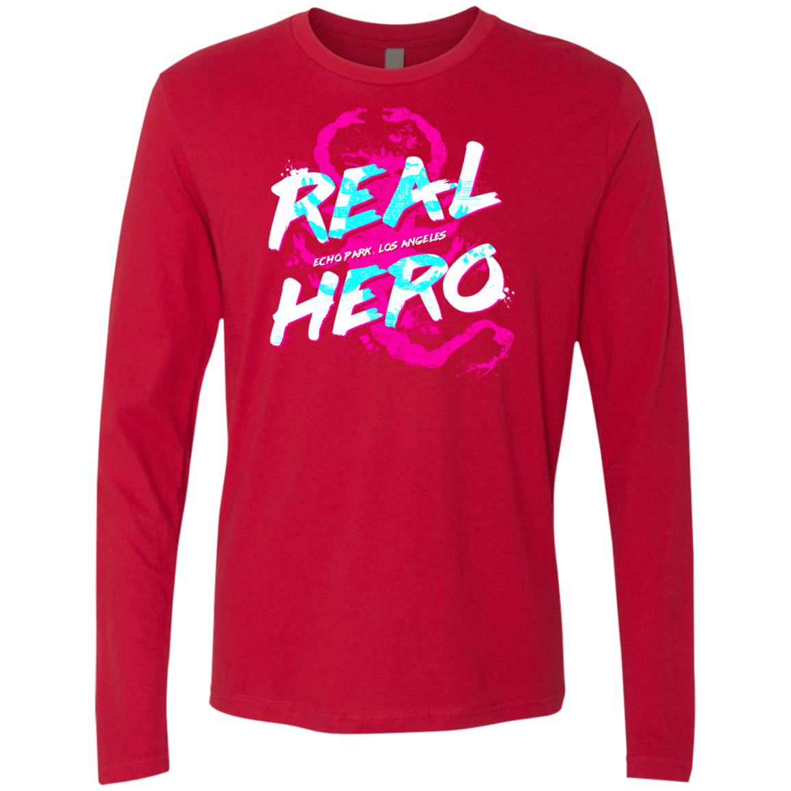 T-Shirts Red / Small Real Hero Men's Premium Long Sleeve