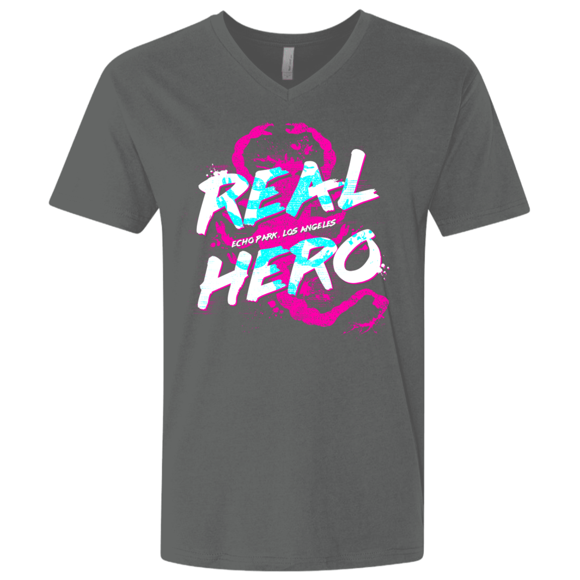 T-Shirts Heavy Metal / X-Small Real Hero Men's Premium V-Neck