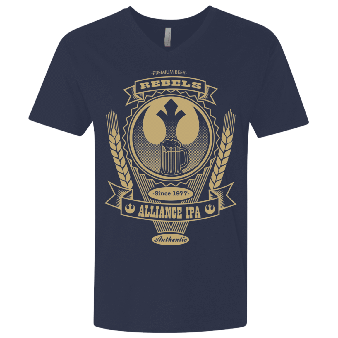 T-Shirts Midnight Navy / X-Small Rebel Alliance IPA Men's Premium V-Neck