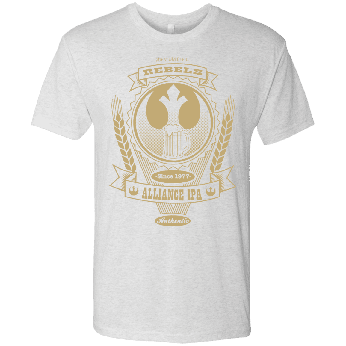 T-Shirts Heather White / S Rebel Alliance IPA Men's Triblend T-Shirt