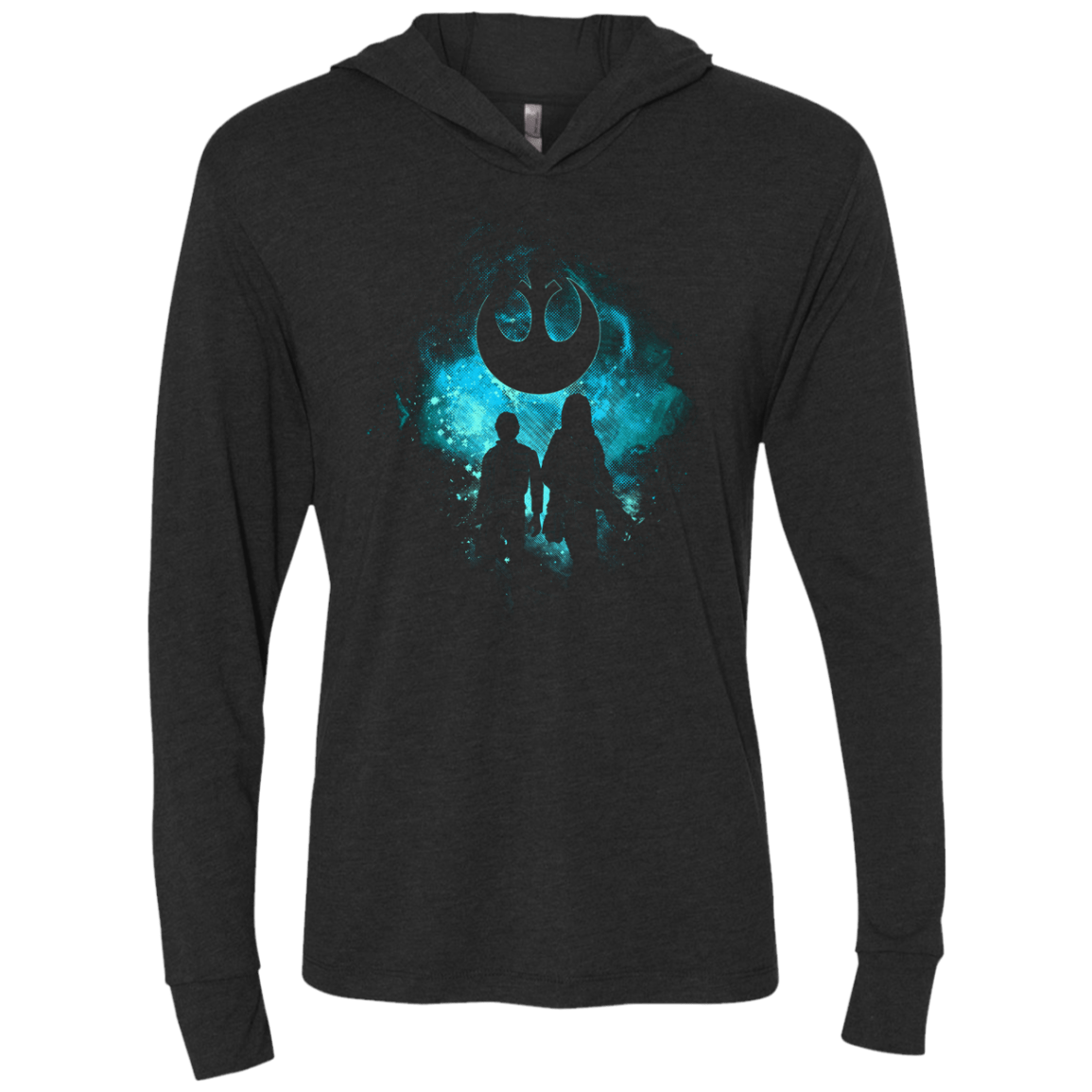 T-Shirts Vintage Black / X-Small REBEL ART Triblend Long Sleeve Hoodie Tee