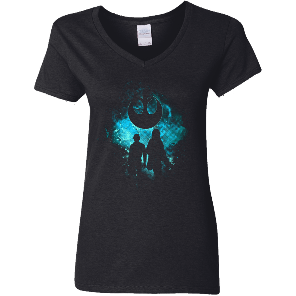 T-Shirts Black / S REBEL ART Women's V-Neck T-Shirt