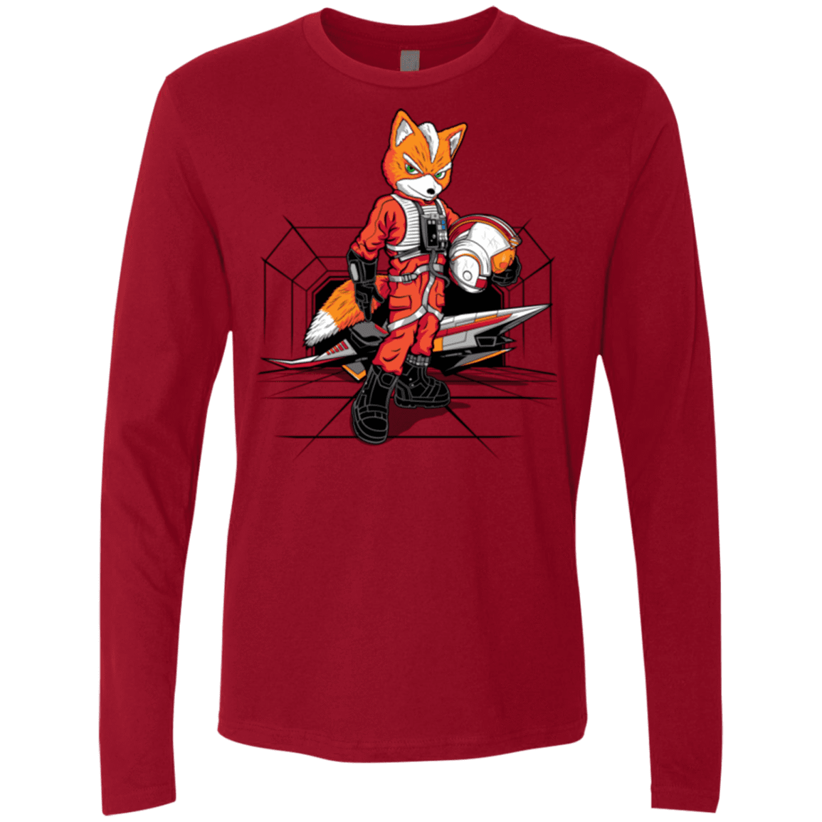 T-Shirts Cardinal / Small Rebel Fox Men's Premium Long Sleeve