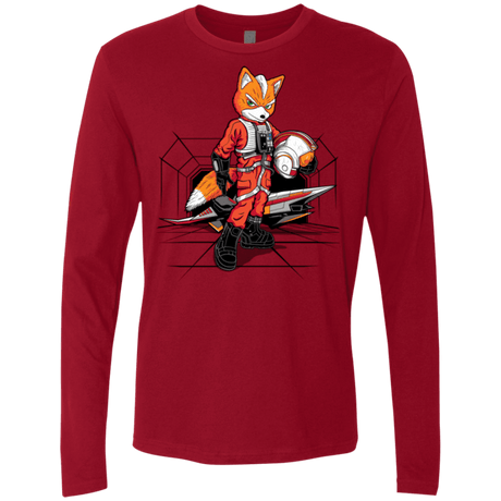 T-Shirts Cardinal / Small Rebel Fox Men's Premium Long Sleeve