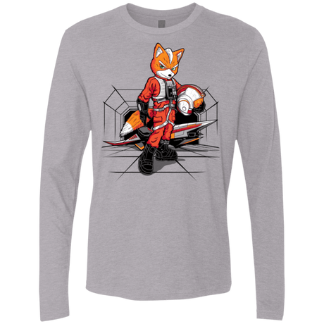 T-Shirts Heather Grey / Small Rebel Fox Men's Premium Long Sleeve