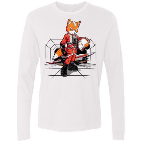 T-Shirts White / Small Rebel Fox Men's Premium Long Sleeve