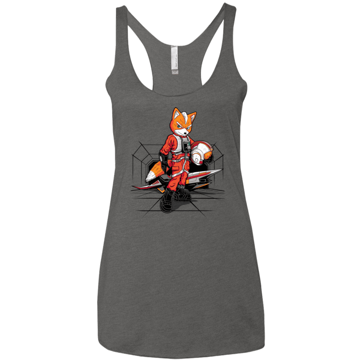 T-Shirts Premium Heather / X-Small Rebel Fox Women's Triblend Racerback Tank