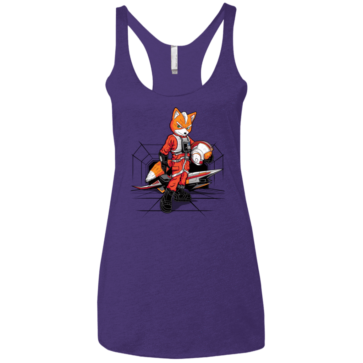 T-Shirts Purple / X-Small Rebel Fox Women's Triblend Racerback Tank