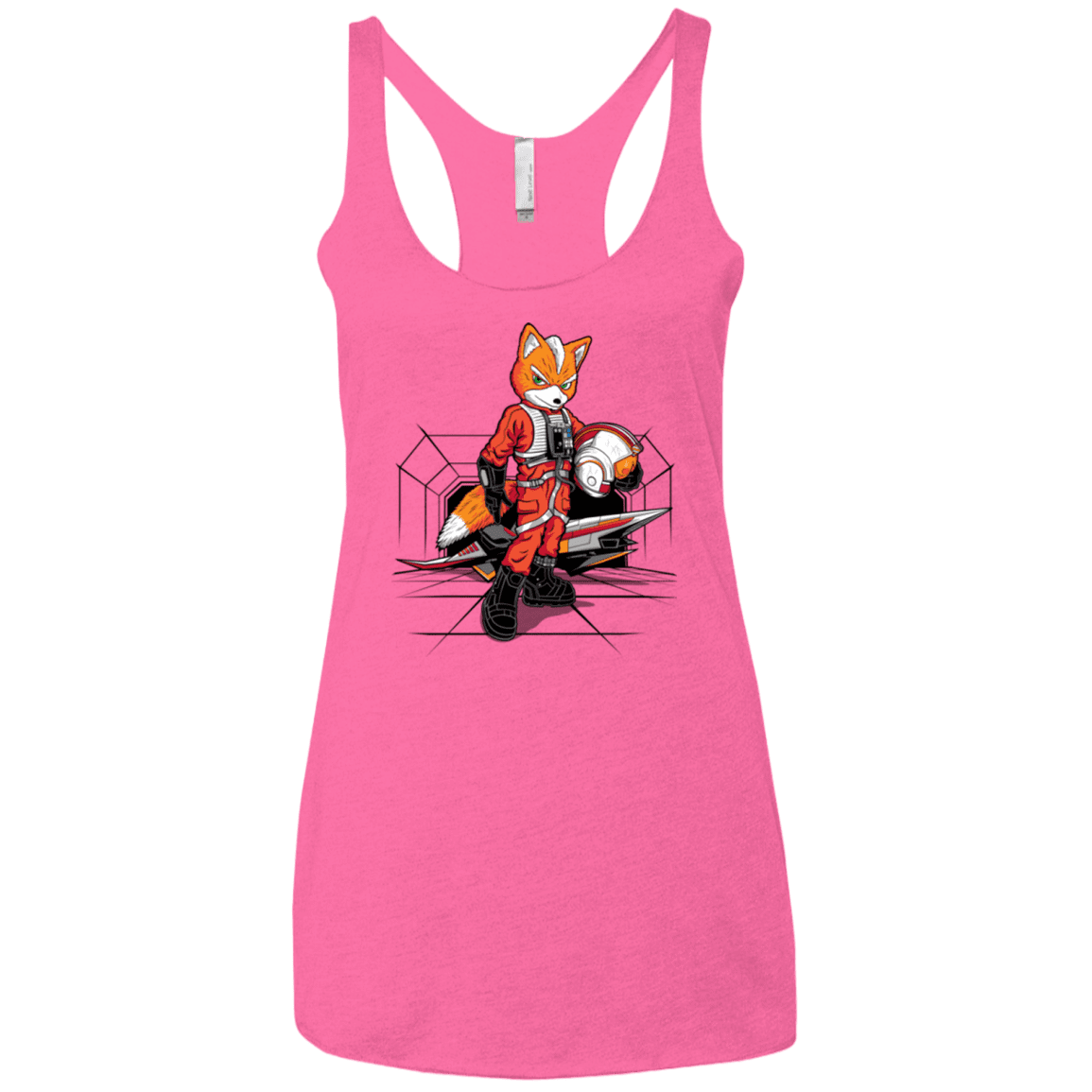 T-Shirts Vintage Pink / X-Small Rebel Fox Women's Triblend Racerback Tank