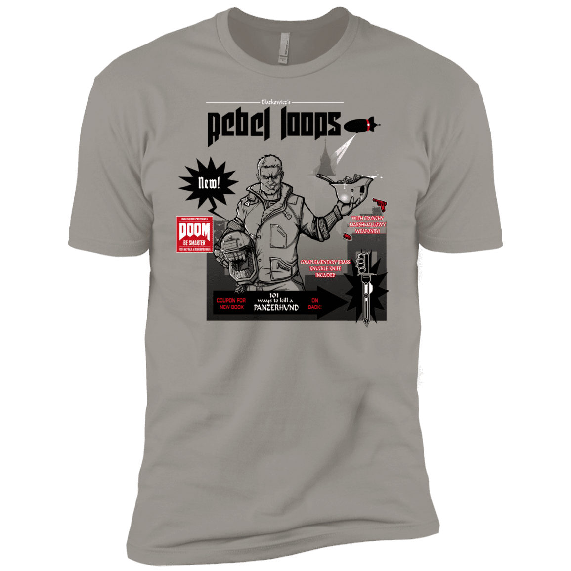 T-Shirts Light Grey / YXS Rebel Loops Boys Premium T-Shirt