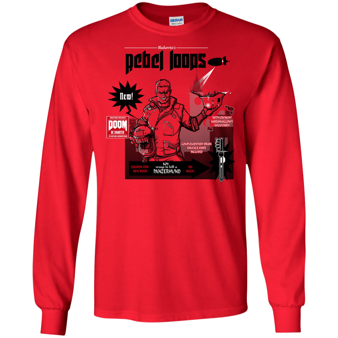 T-Shirts Red / S Rebel Loops Men's Long Sleeve T-Shirt
