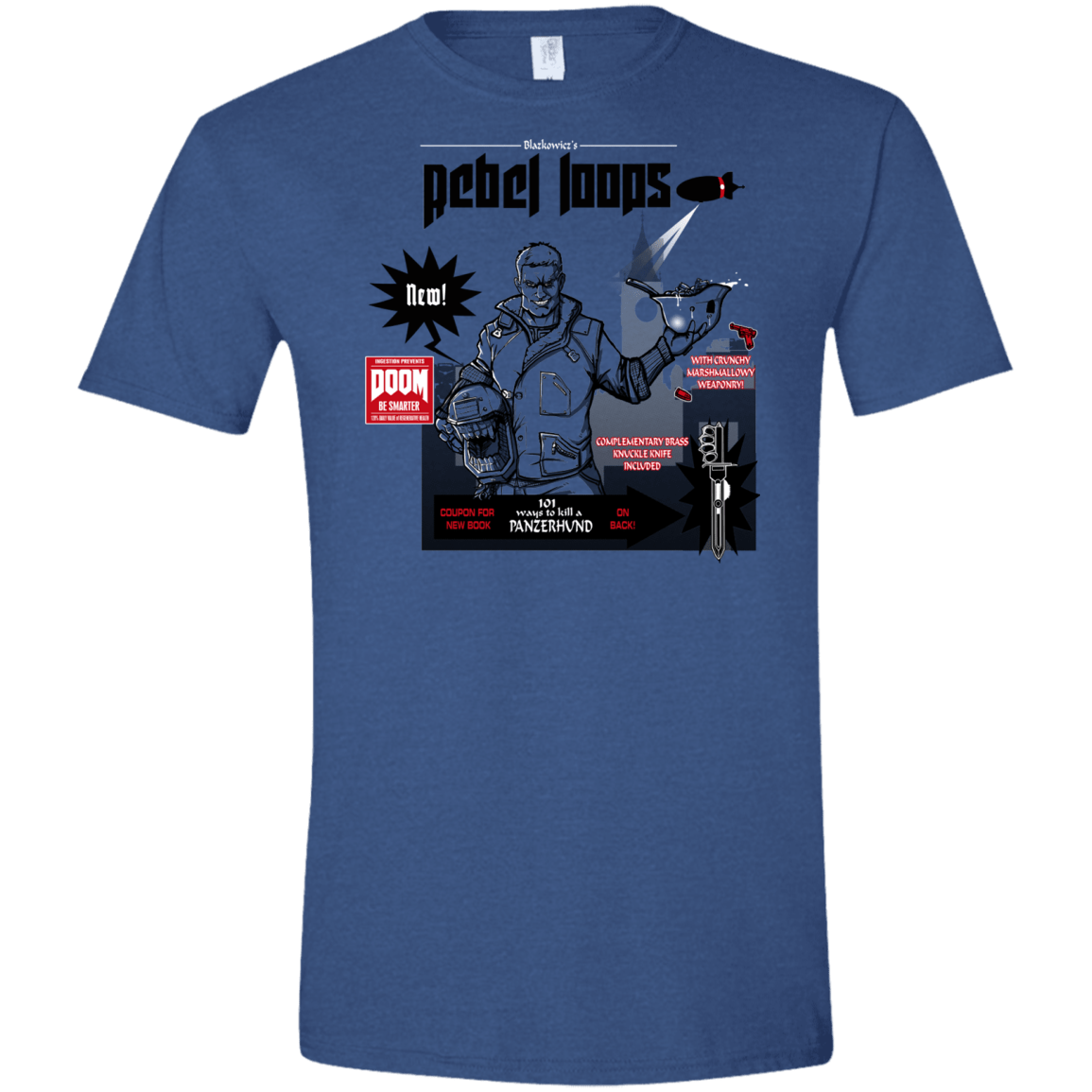 T-Shirts Heather Royal / X-Small Rebel Loops Men's Semi-Fitted Softstyle