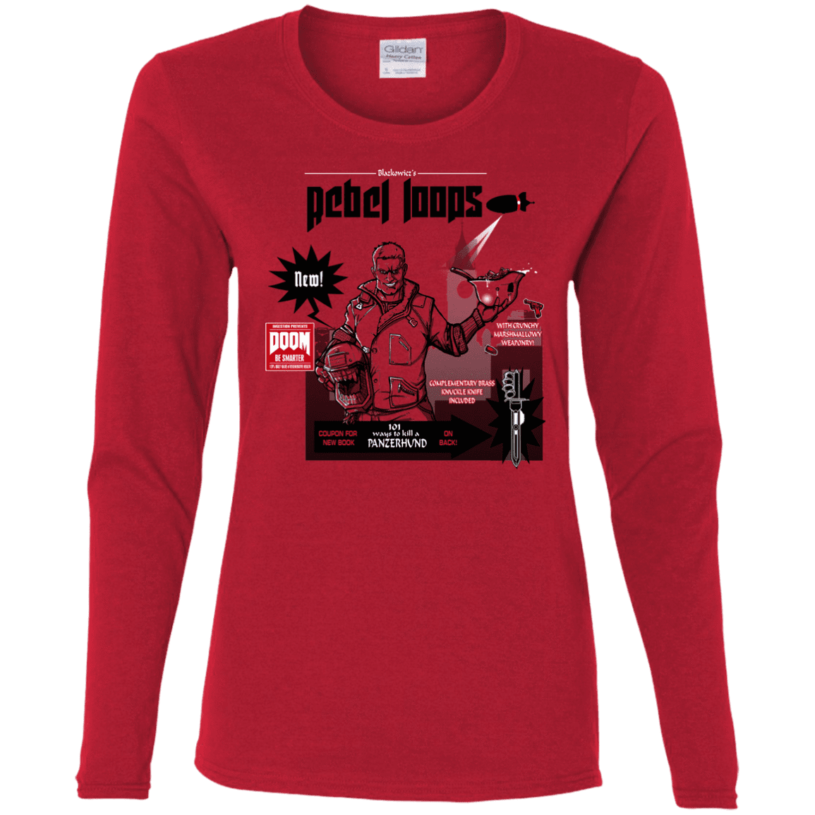 T-Shirts Red / S Rebel Loops Women's Long Sleeve T-Shirt