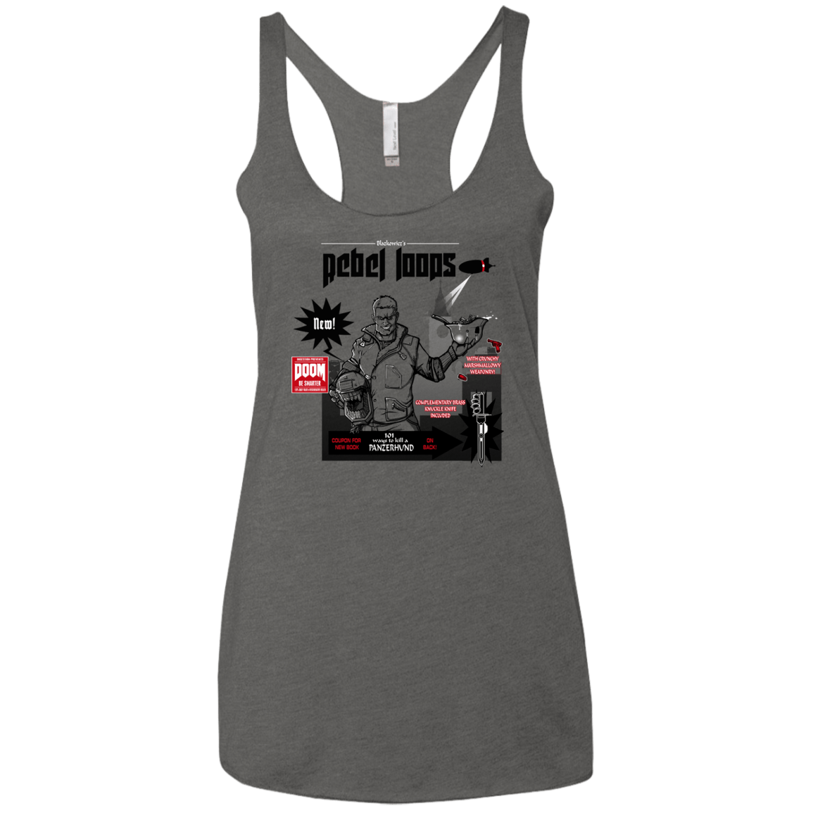 Rebel Loops Women's Triblend Racerback Tank