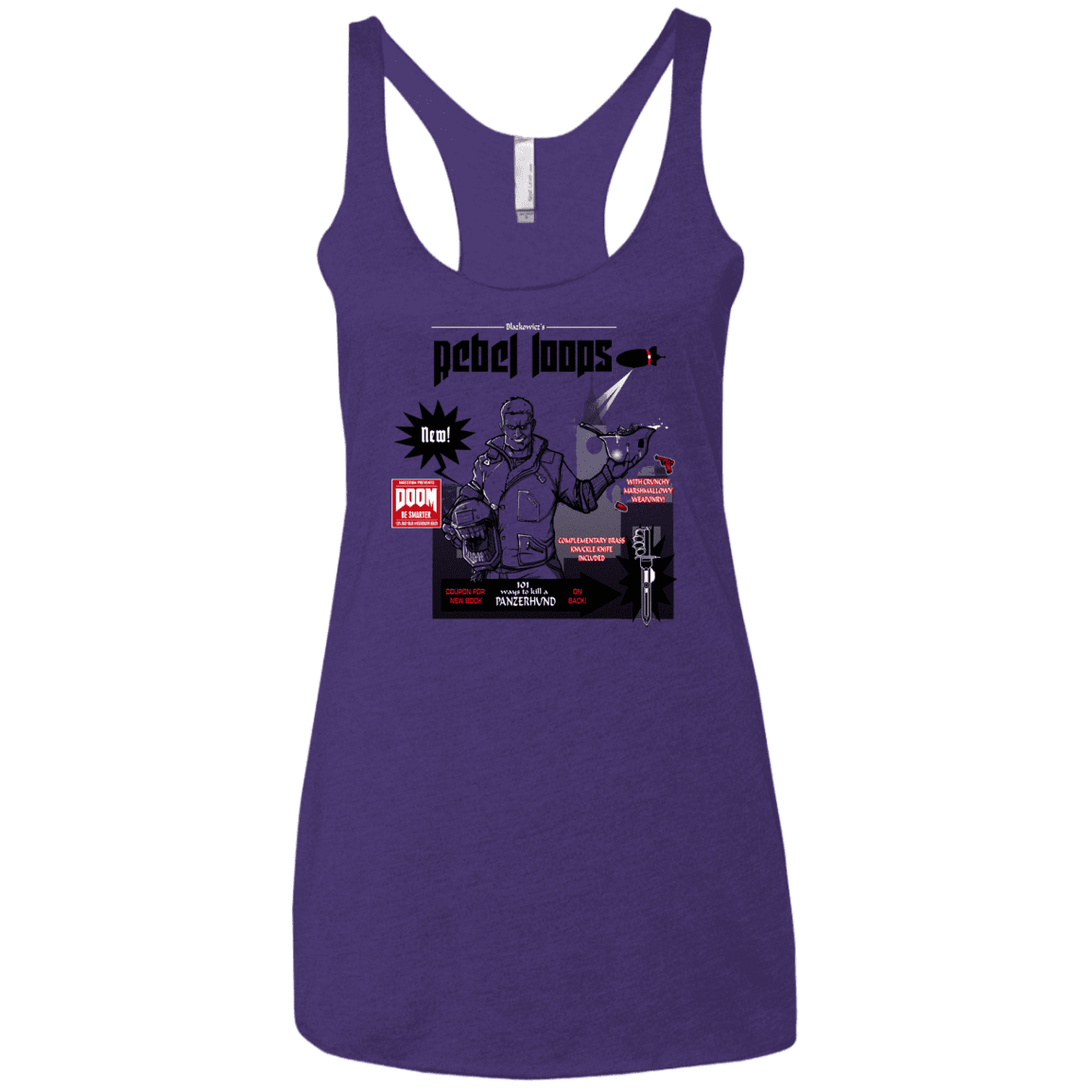 T-Shirts Purple Rush / X-Small Rebel Loops Women's Triblend Racerback Tank