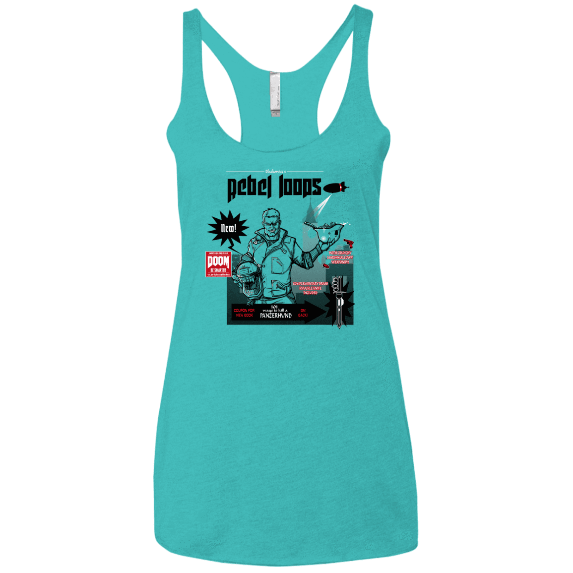 T-Shirts Tahiti Blue / X-Small Rebel Loops Women's Triblend Racerback Tank
