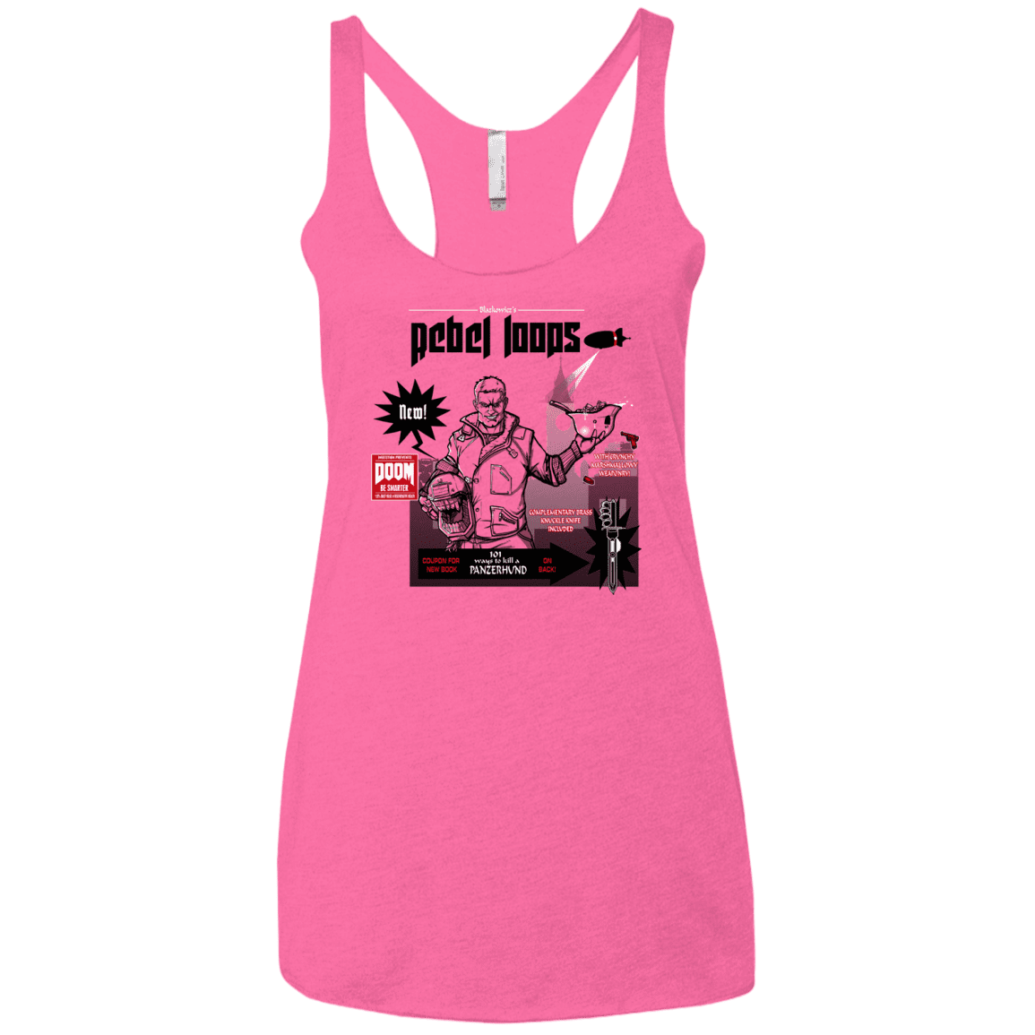 T-Shirts Vintage Pink / X-Small Rebel Loops Women's Triblend Racerback Tank