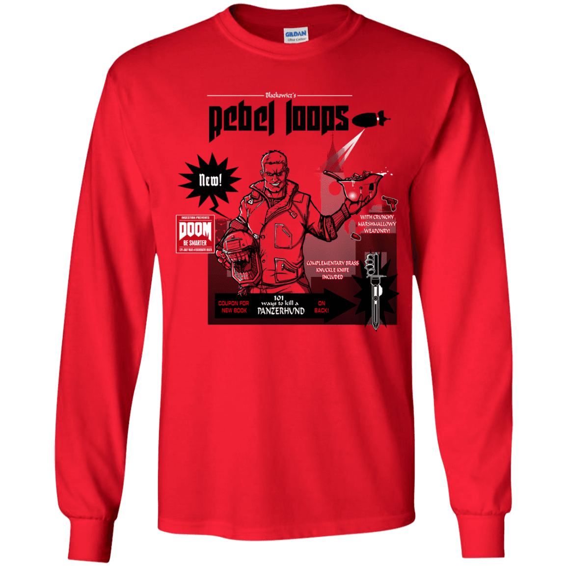 T-Shirts Red / YS Rebel Loops Youth Long Sleeve T-Shirt