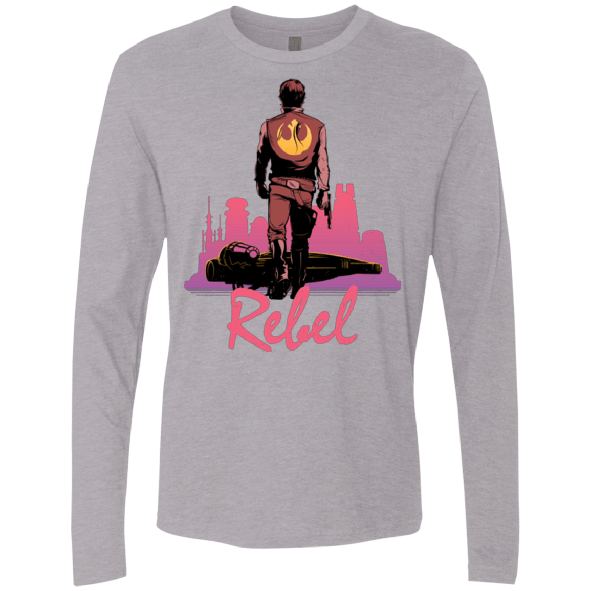 T-Shirts Heather Grey / Small Rebel Men's Premium Long Sleeve