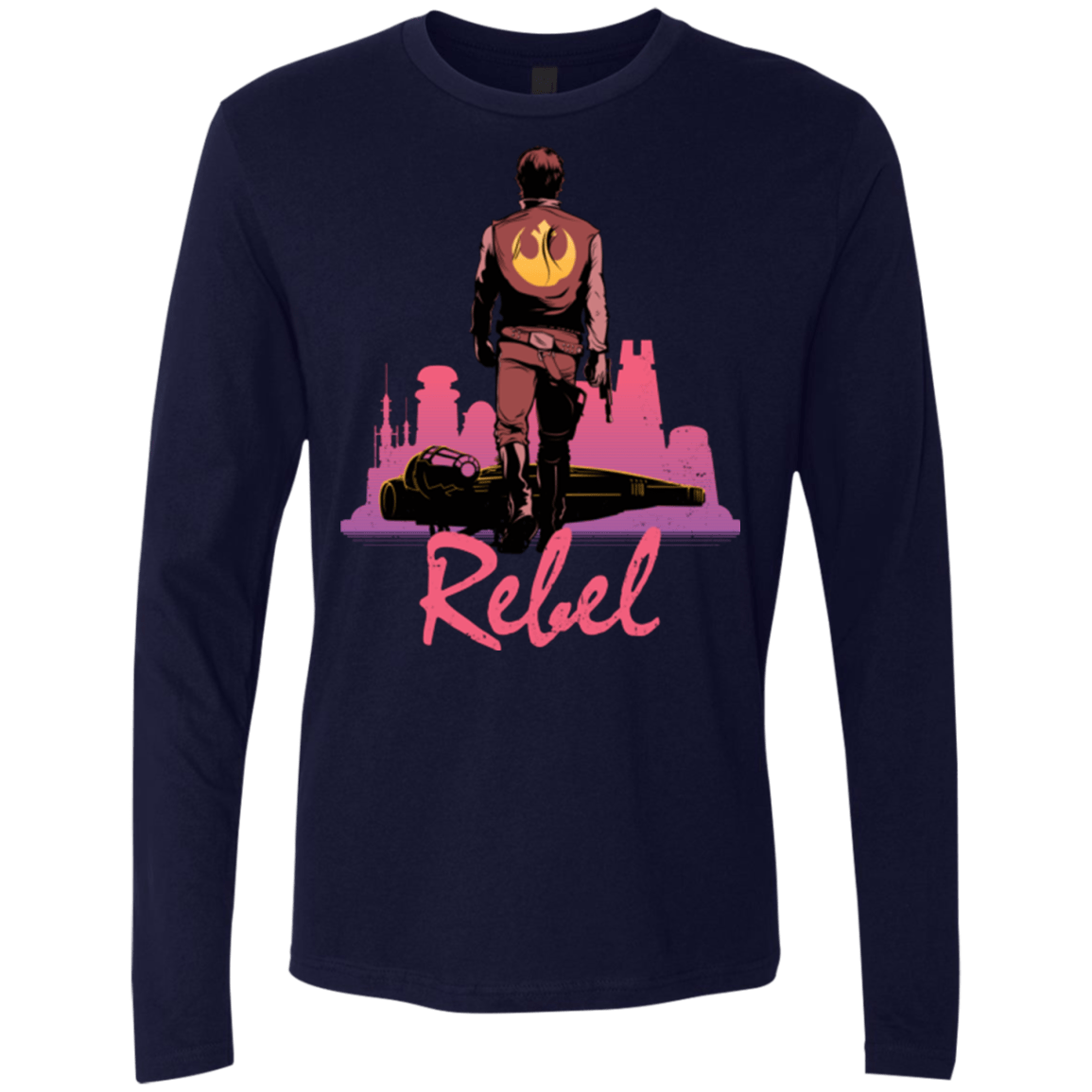 T-Shirts Midnight Navy / Small Rebel Men's Premium Long Sleeve