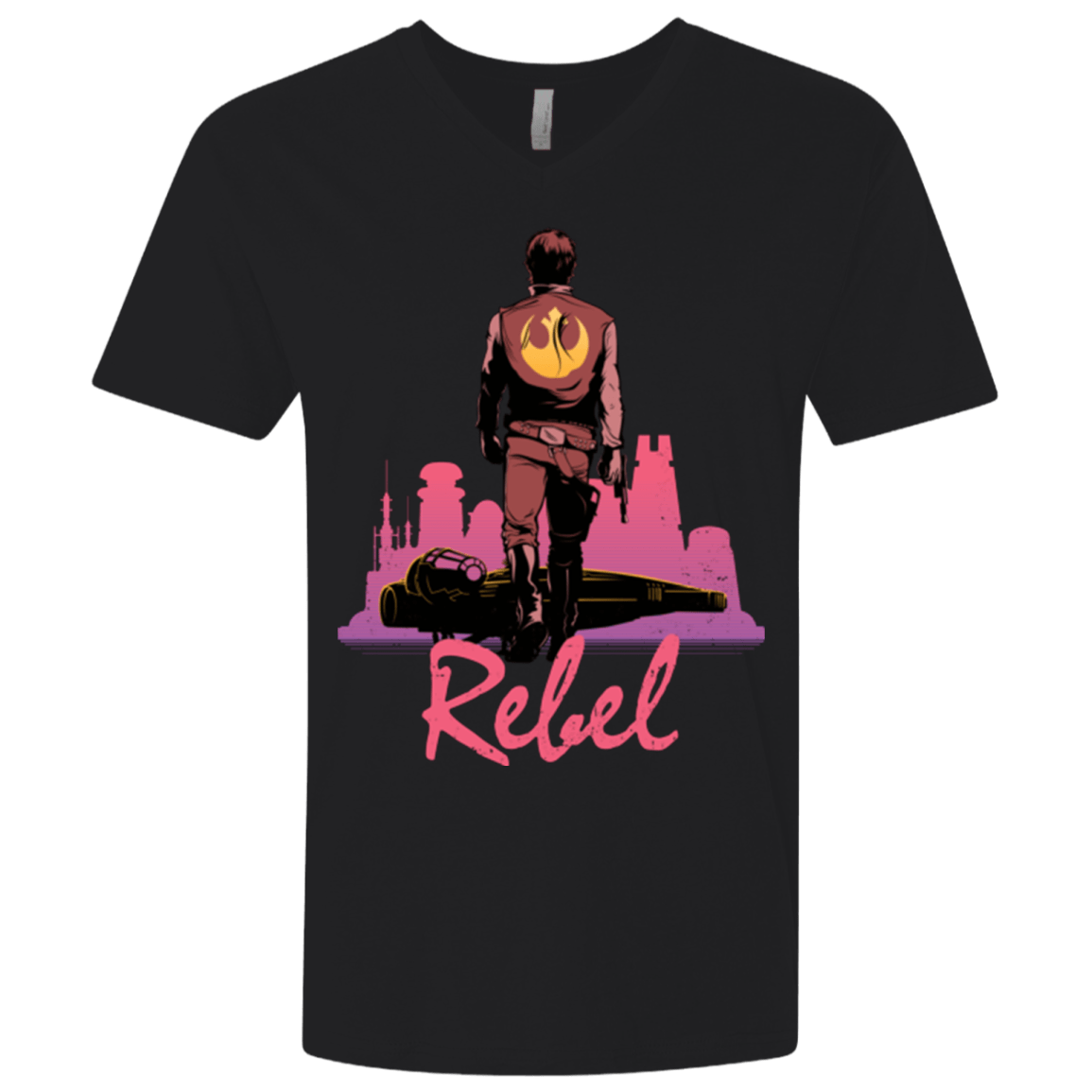 T-Shirts Black / X-Small Rebel Men's Premium V-Neck