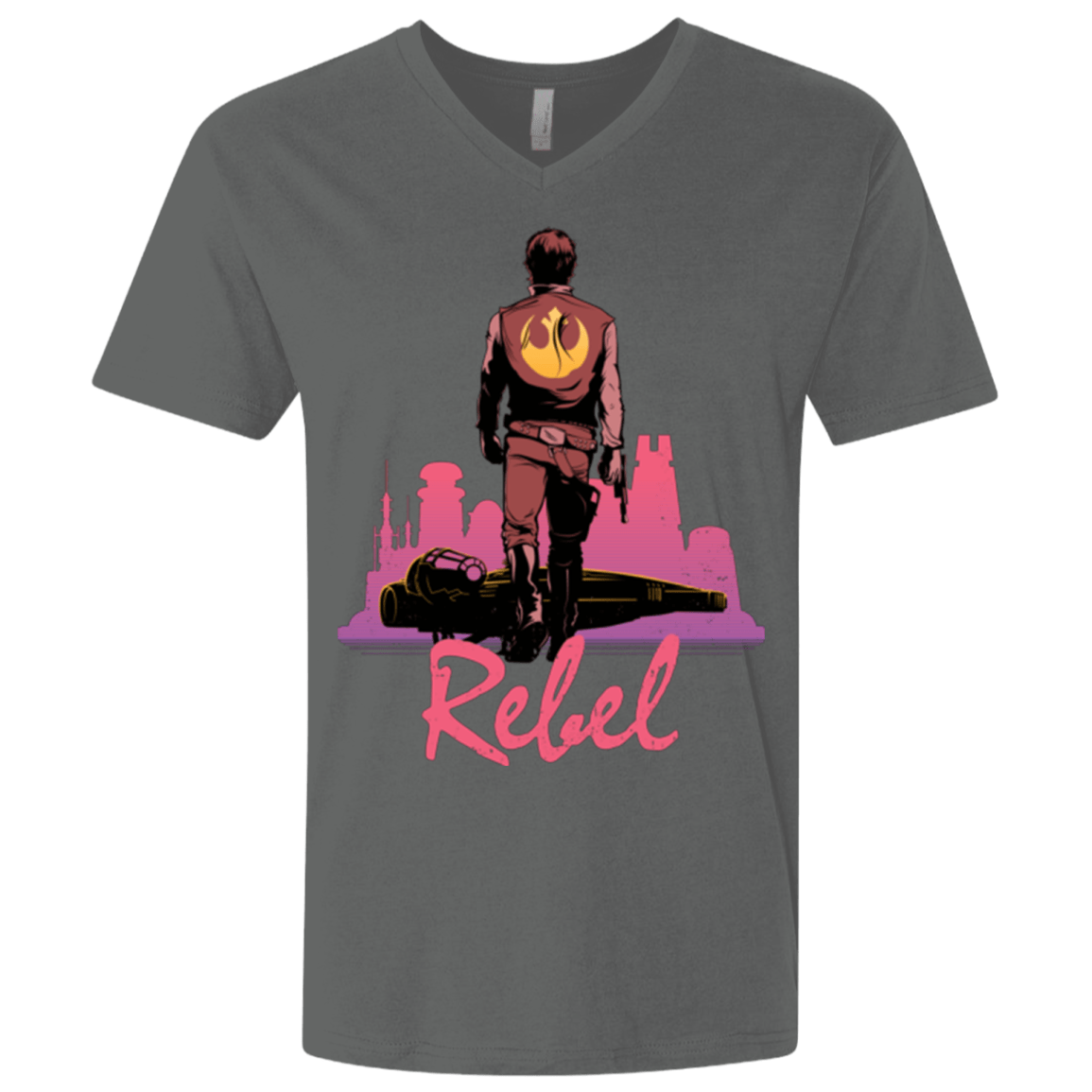 T-Shirts Heavy Metal / X-Small Rebel Men's Premium V-Neck