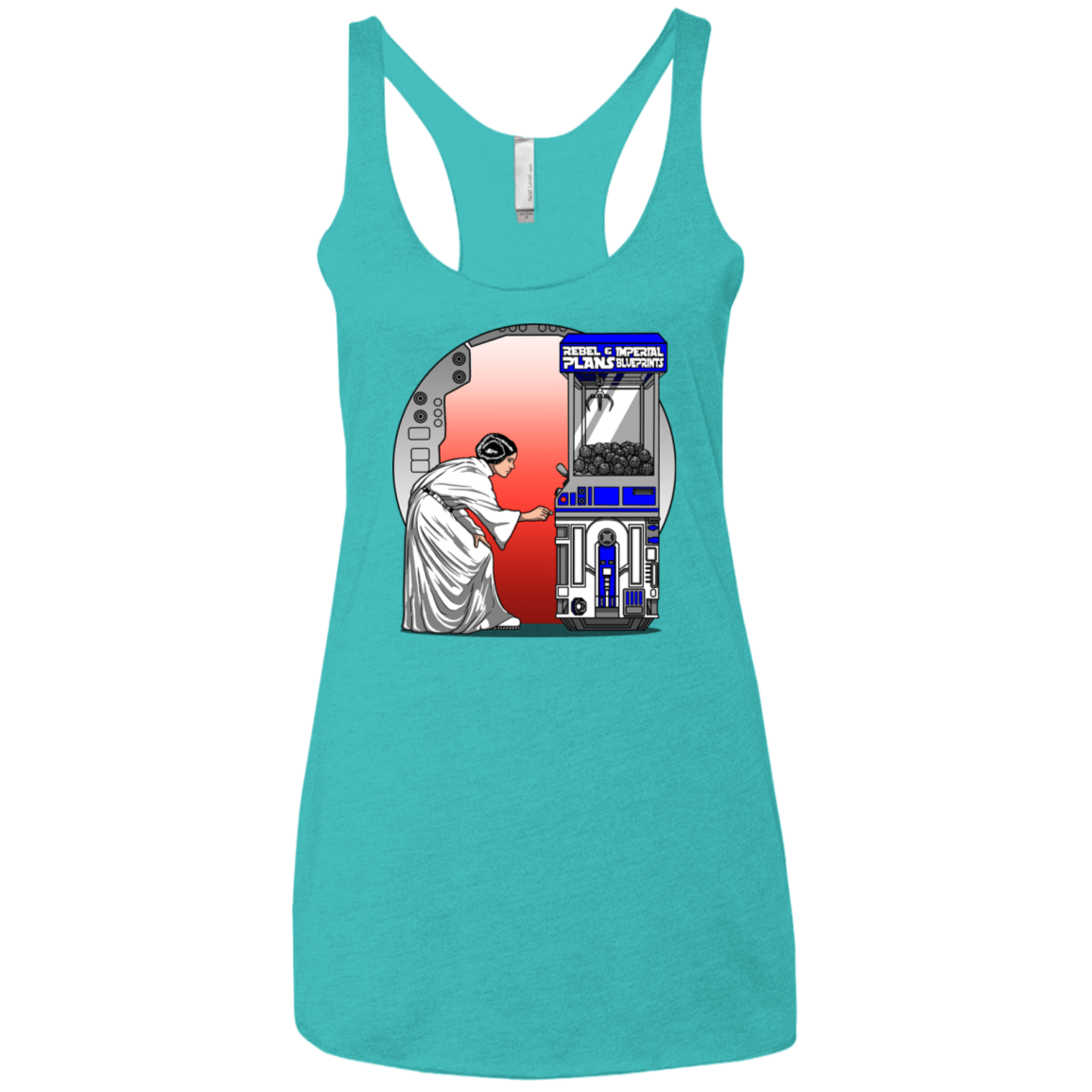 T-Shirts Tahiti Blue / X-Small Rebel Plans Women's Triblend Racerback Tank