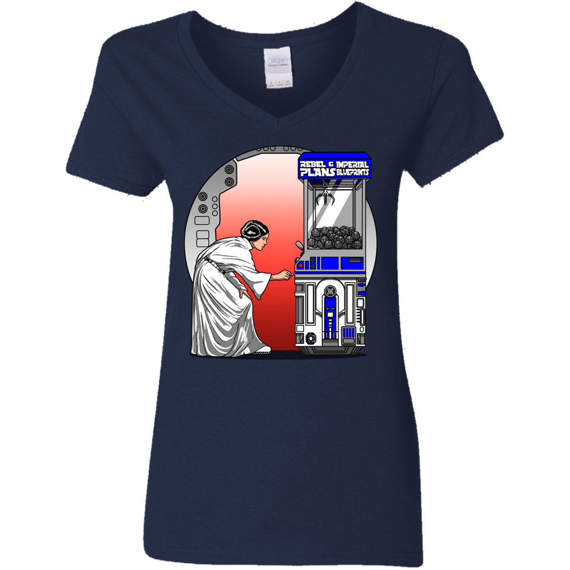 T-Shirts Navy / S Rebel Plans Women's V-Neck T-Shirt