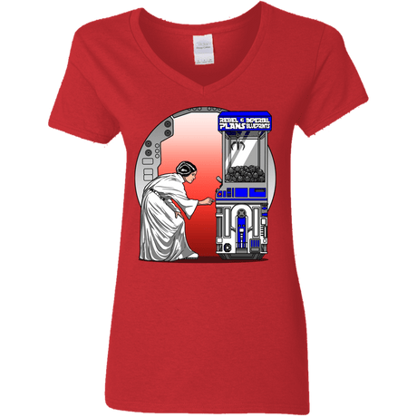 T-Shirts Red / S Rebel Plans Women's V-Neck T-Shirt