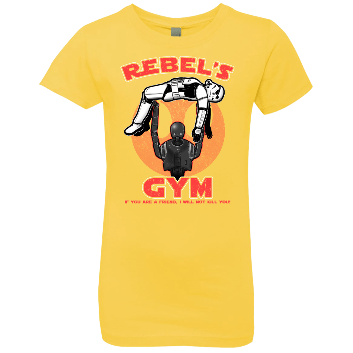 T-Shirts Vibrant Yellow / YXS Rebel's Gym Girls Premium T-Shirt