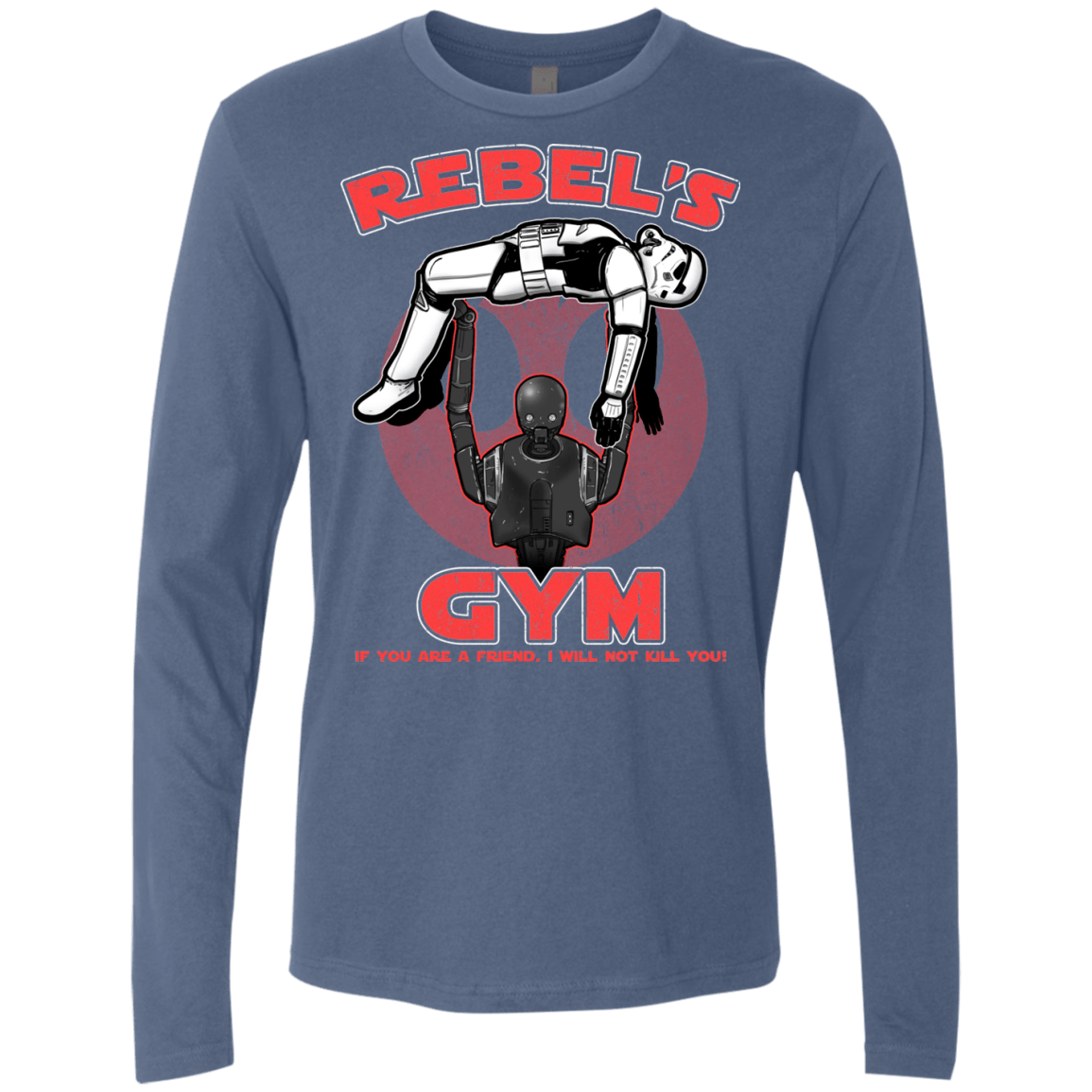 T-Shirts Indigo / Small Rebel's Gym Men's Premium Long Sleeve