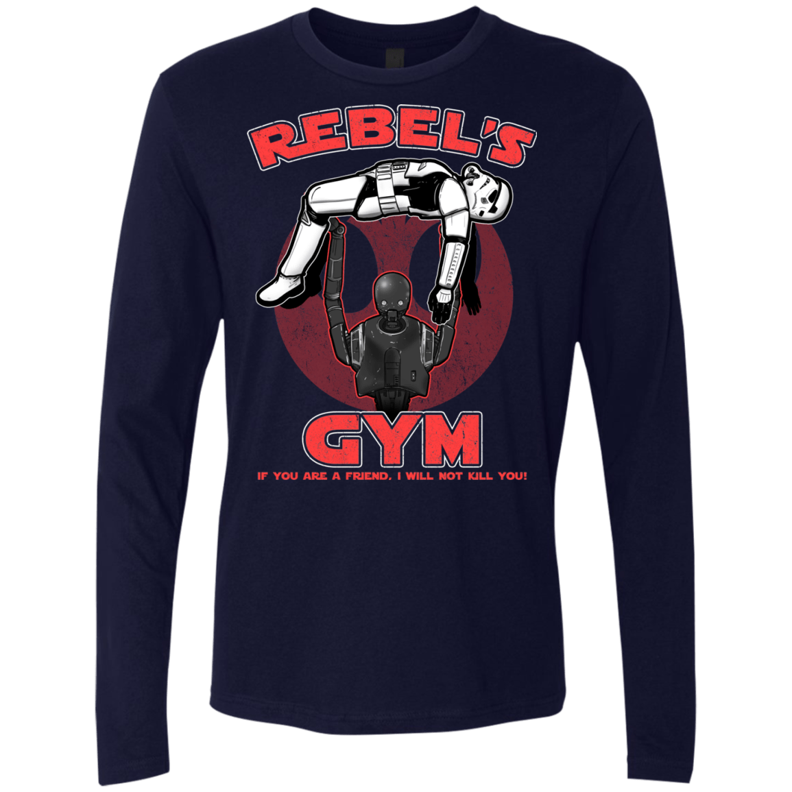 T-Shirts Midnight Navy / Small Rebel's Gym Men's Premium Long Sleeve