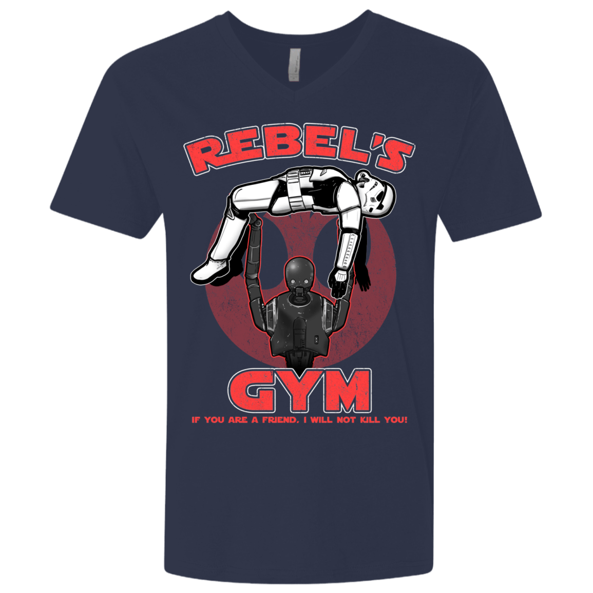 T-Shirts Midnight Navy / X-Small Rebel's Gym Men's Premium V-Neck