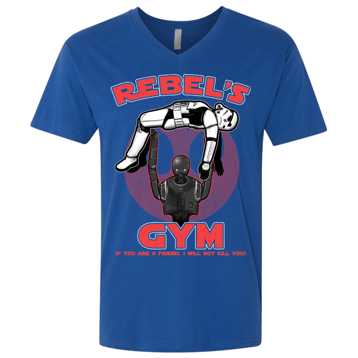 T-Shirts Royal / X-Small Rebel's Gym Men's Premium V-Neck