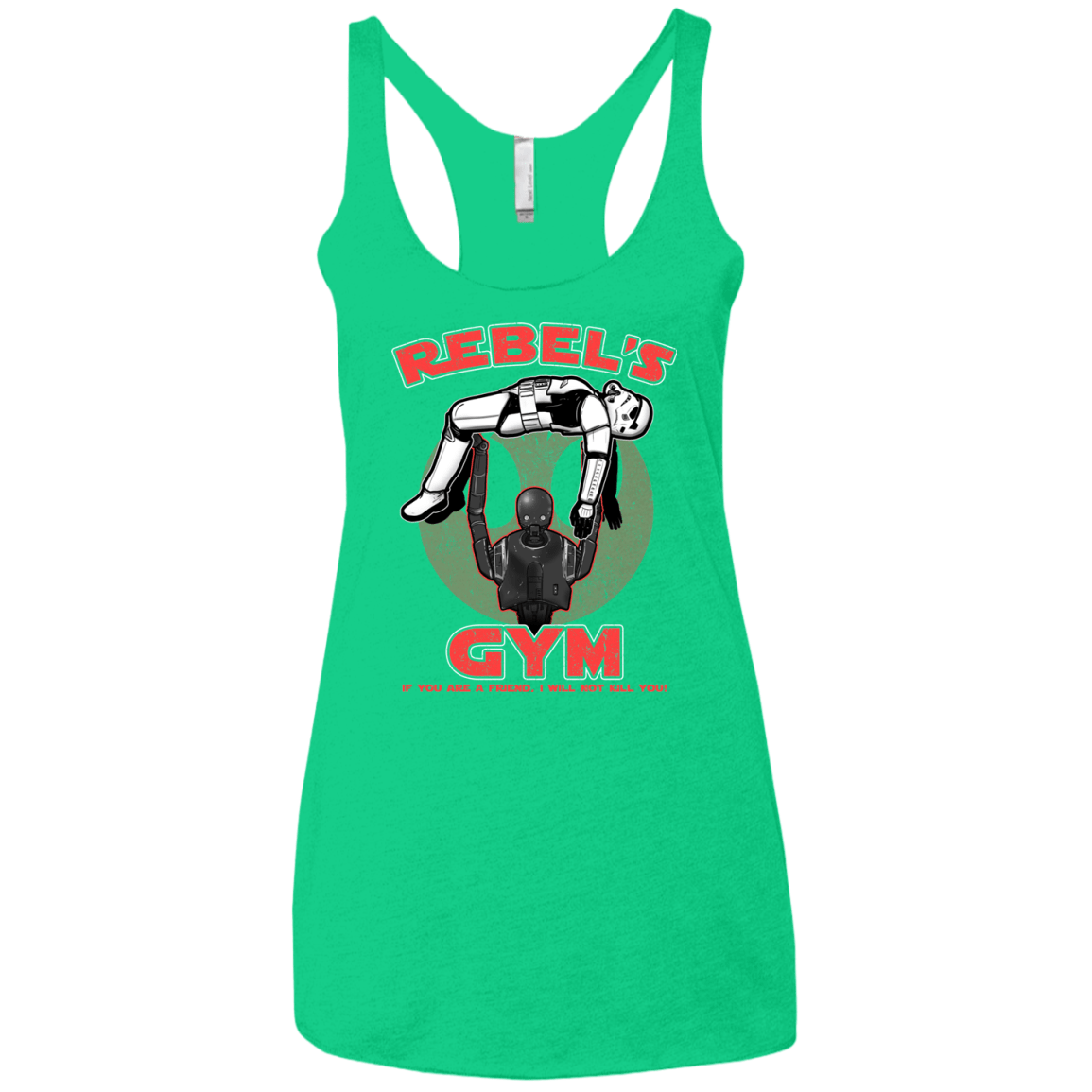 T-Shirts Envy / X-Small Rebel's Gym Women's Triblend Racerback Tank