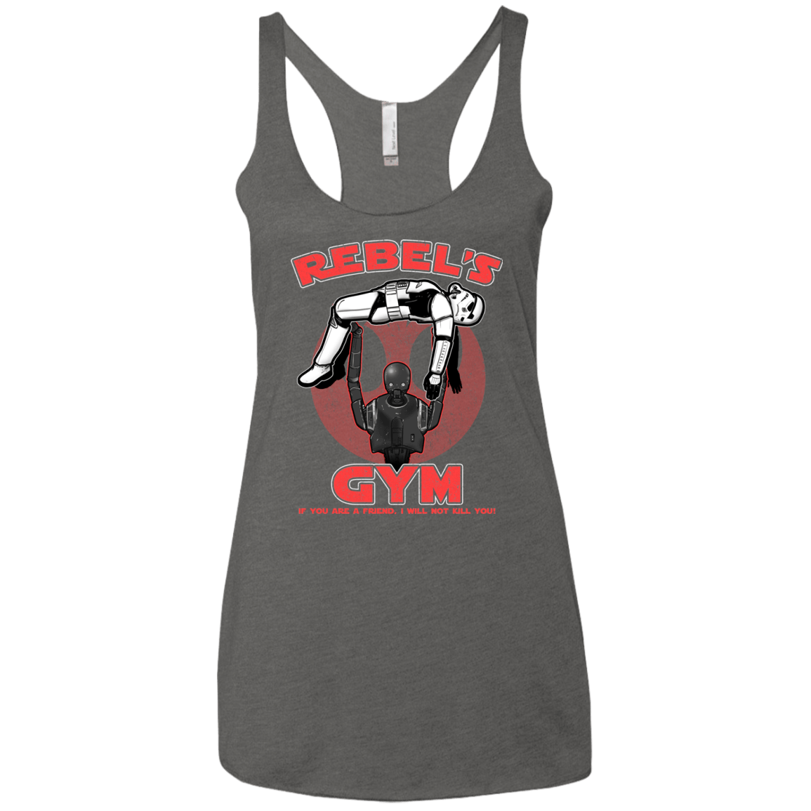 T-Shirts Premium Heather / X-Small Rebel's Gym Women's Triblend Racerback Tank