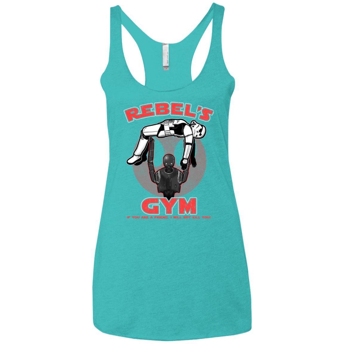 T-Shirts Tahiti Blue / X-Small Rebel's Gym Women's Triblend Racerback Tank