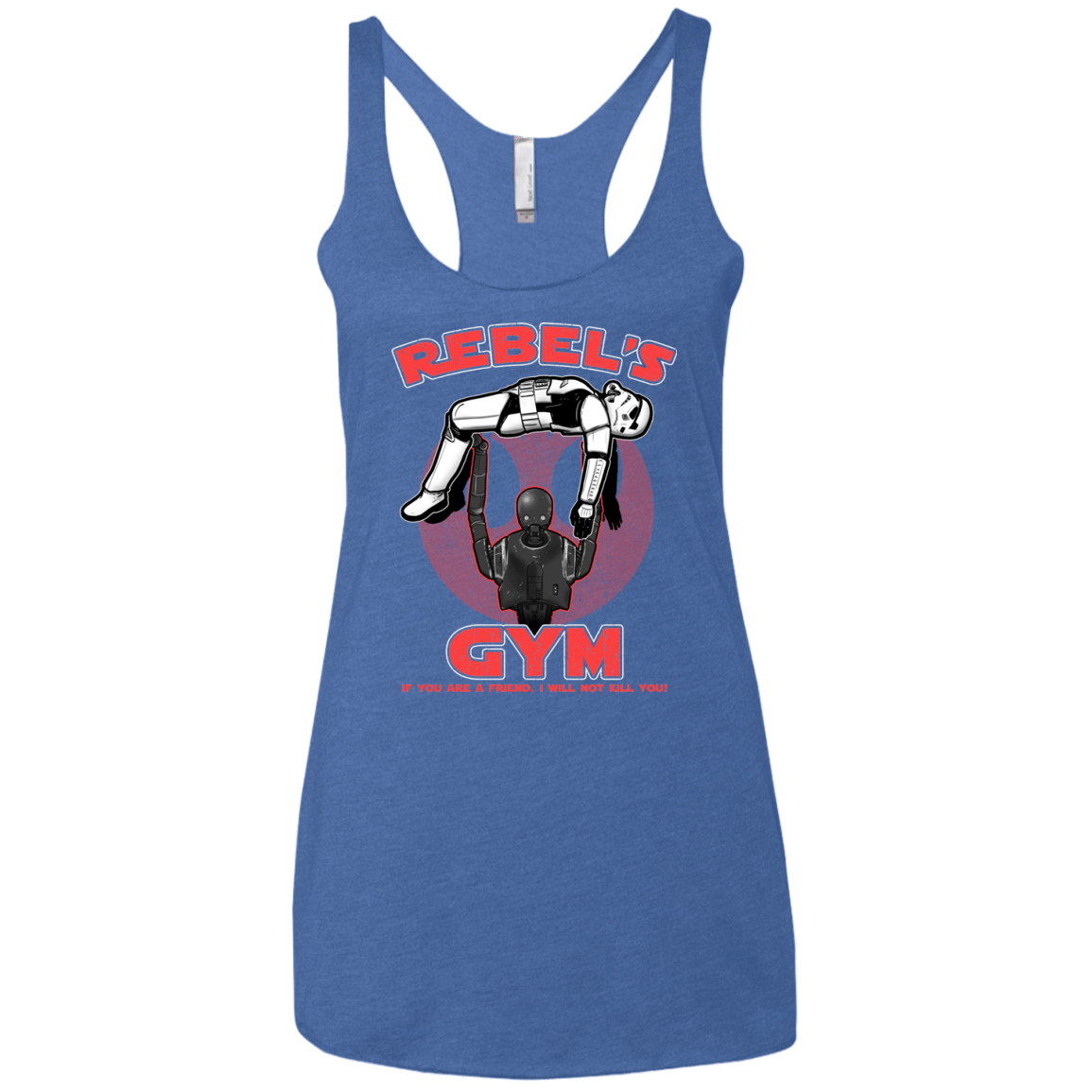 T-Shirts Vintage Royal / X-Small Rebel's Gym Women's Triblend Racerback Tank