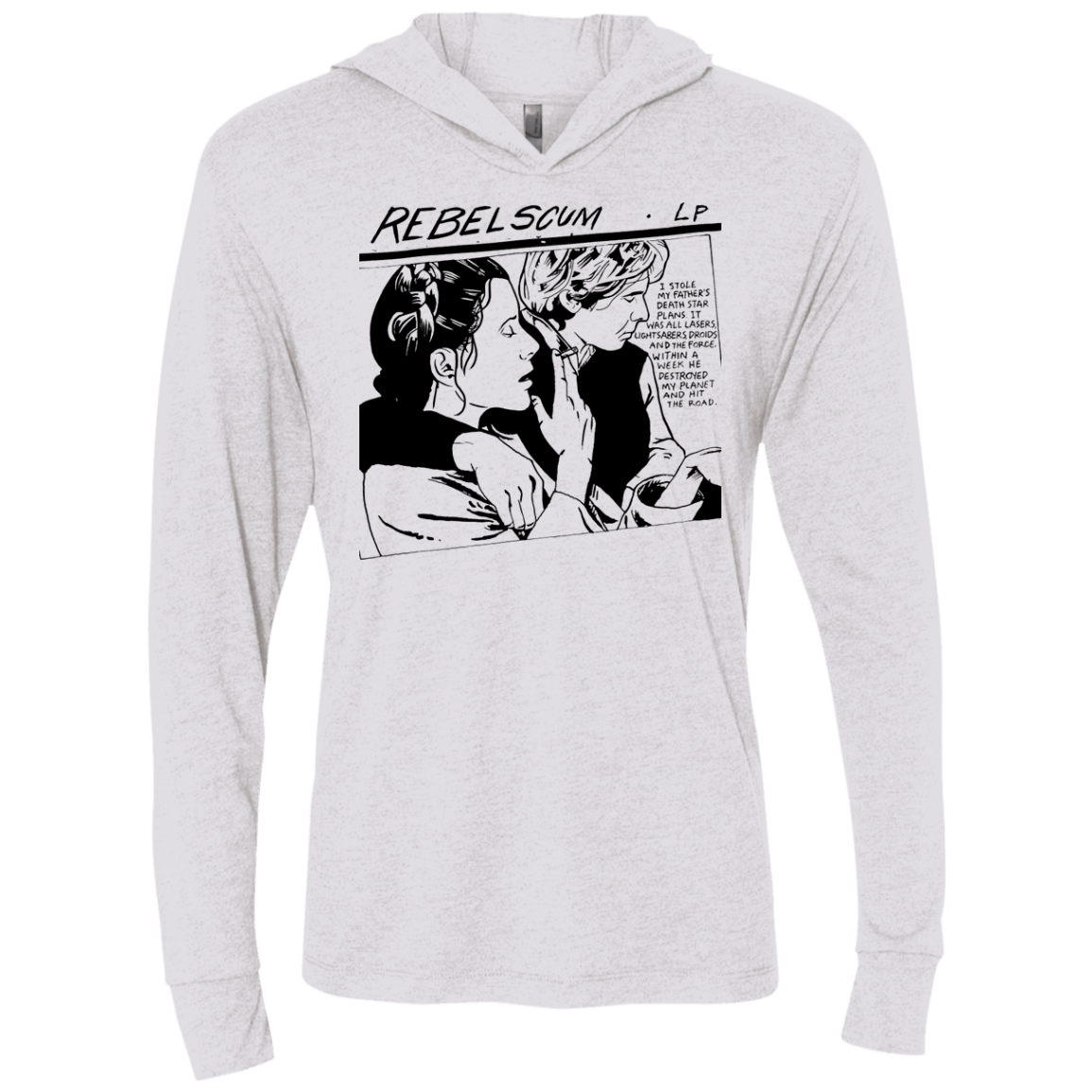 T-Shirts Heather White / X-Small Rebel Scum Triblend Long Sleeve Hoodie Tee