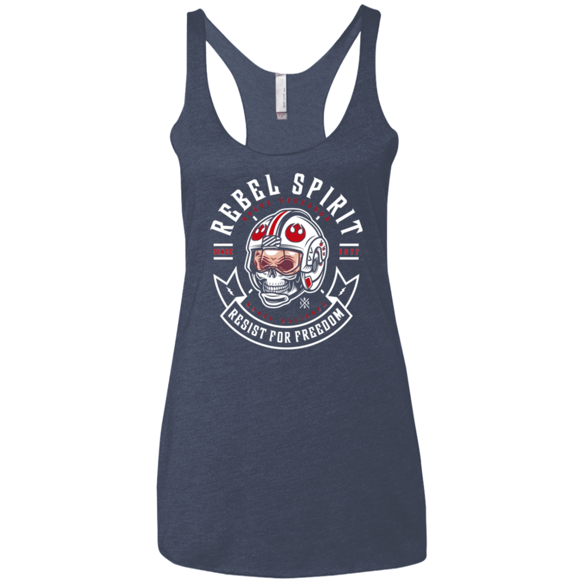 T-Shirts Vintage Navy / X-Small Rebel Since 1977 Women's Triblend Racerback Tank